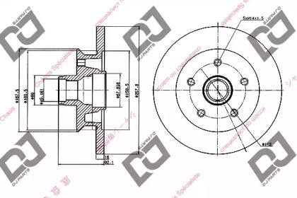 Тормозной диск DJ PARTS BD2062